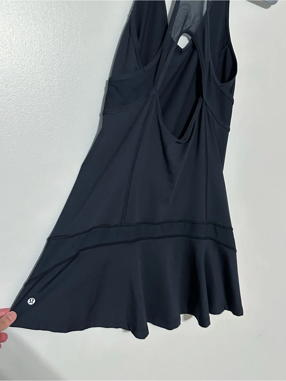 Lululemon Dress Womens Black Ace Advantage Tennis Mini Racerback Mesh